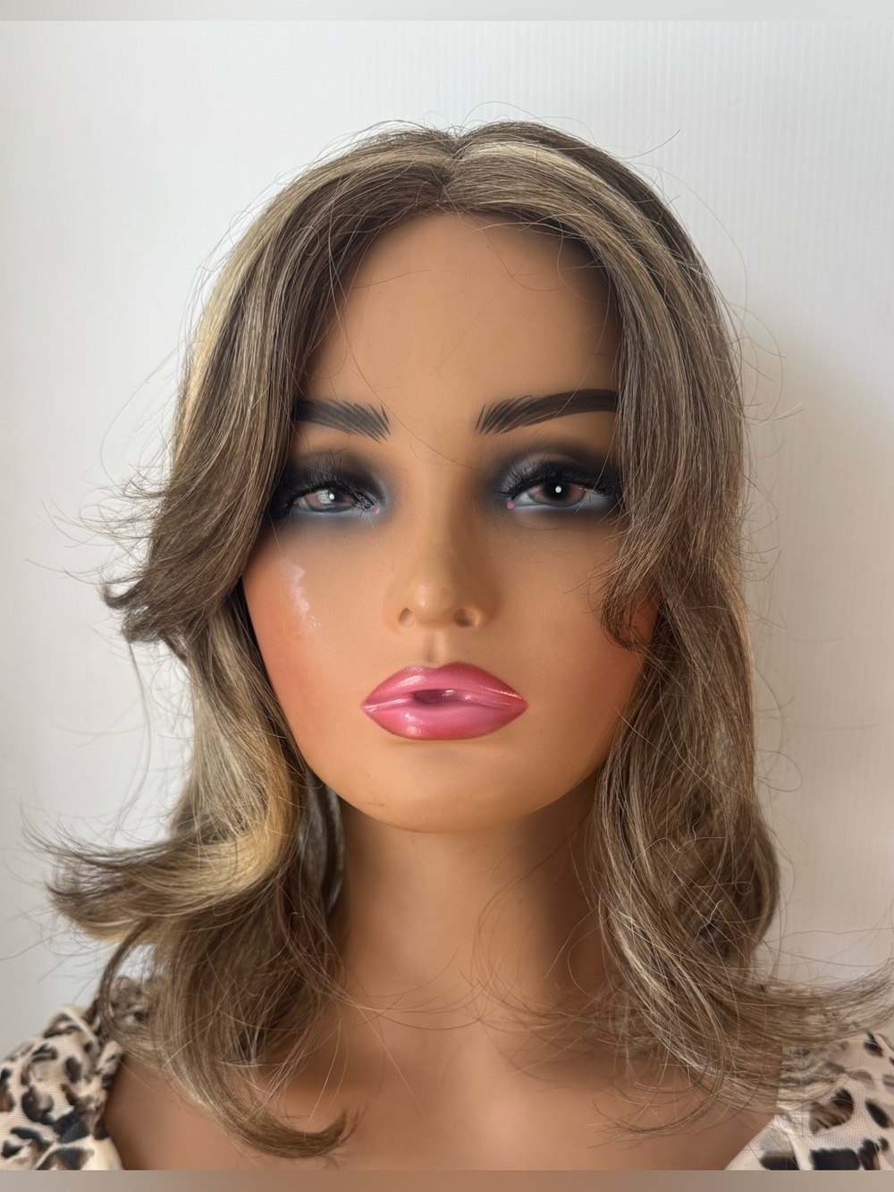Bali Collection Synthetic Brown and Blonde Highlights Topper 15 in